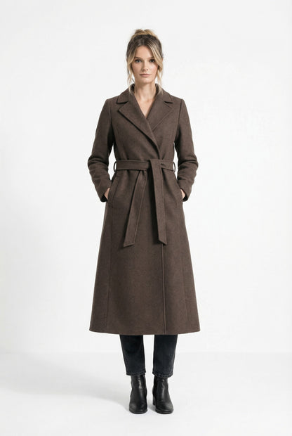 Talia Dames Lange Manteljas | Wolmix, Elegant