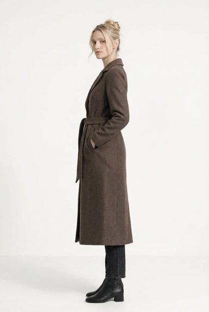 Talia Dames Lange Manteljas | Wolmix, Elegant