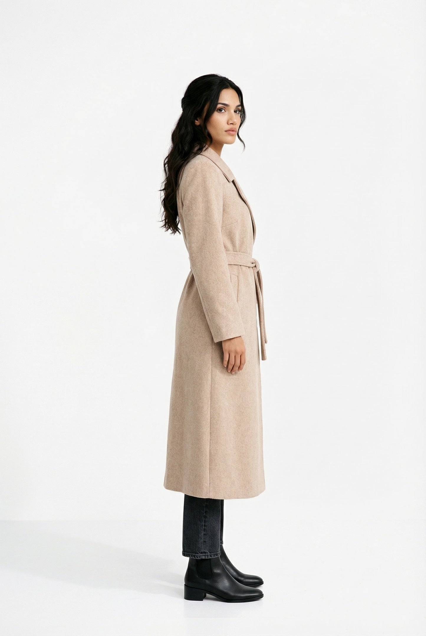 Talia Dames Lange Manteljas | Wolmix, Elegant
