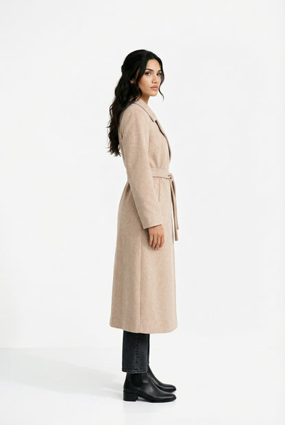 Talia Dames Lange Manteljas | Wolmix, Elegant