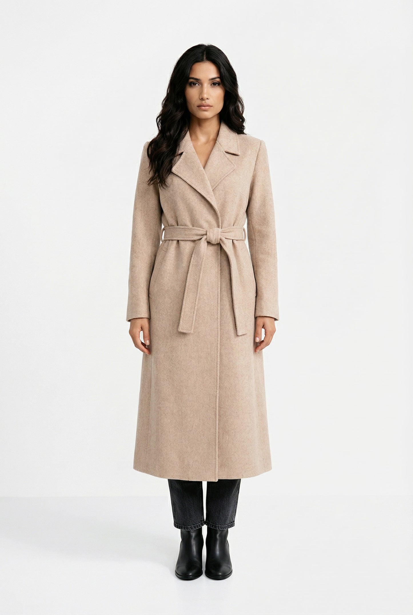 Talia Dames Lange Manteljas | Wolmix, Elegant