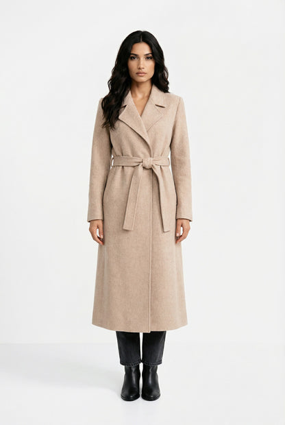 Talia Dames Lange Manteljas | Wolmix, Elegant