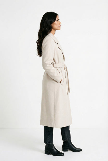 Talia Dames Lange Manteljas | Wolmix, Elegant