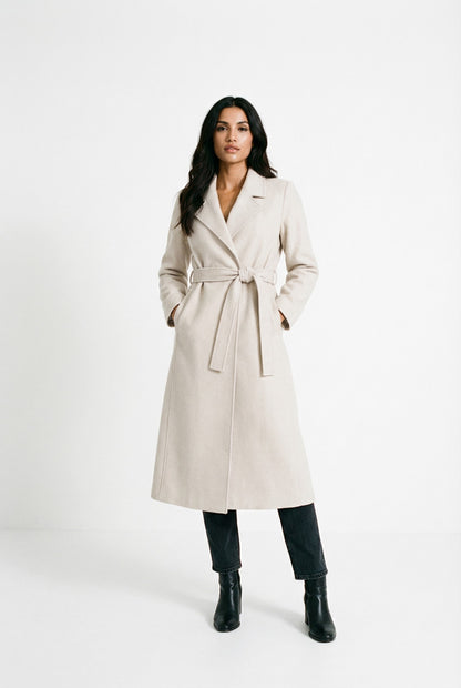 Talia Dames Lange Manteljas | Wolmix, Elegant