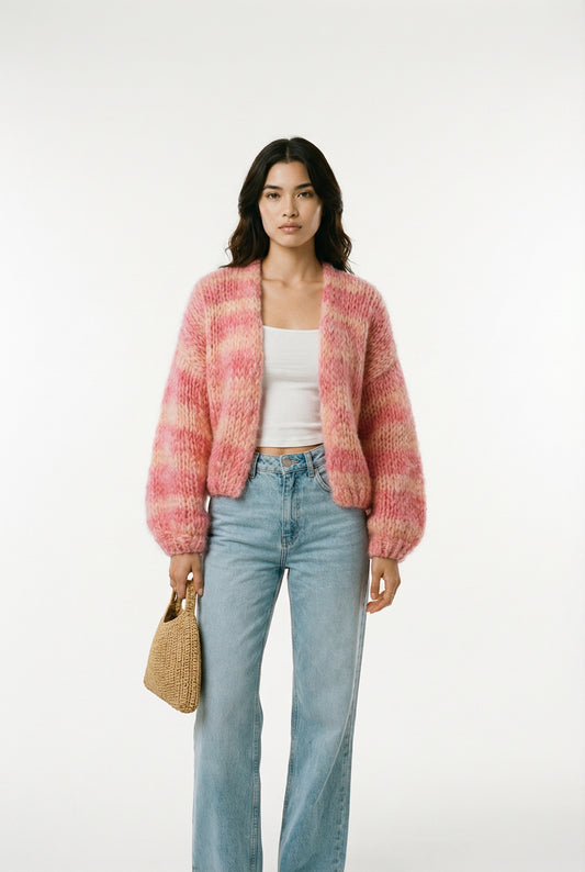 Samantha Handgemaakte Gebreide Dames Cardigan