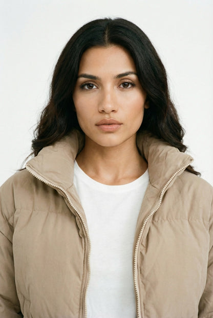 Adina Herfst Winter – Lichtgewicht Warmte – Cropped Puffer Jacket