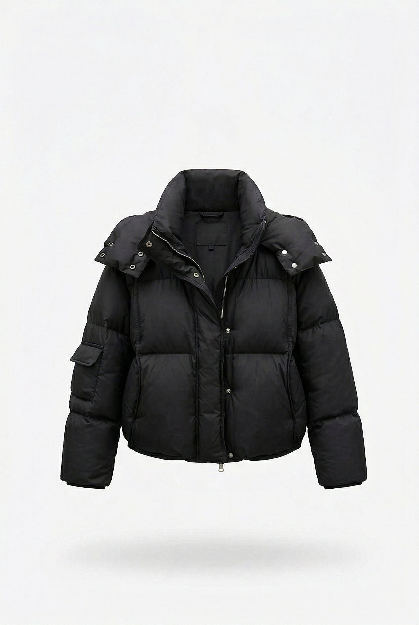 Faddox Puffer Jacket Cropped Dames Puffer Jas met Capuchon