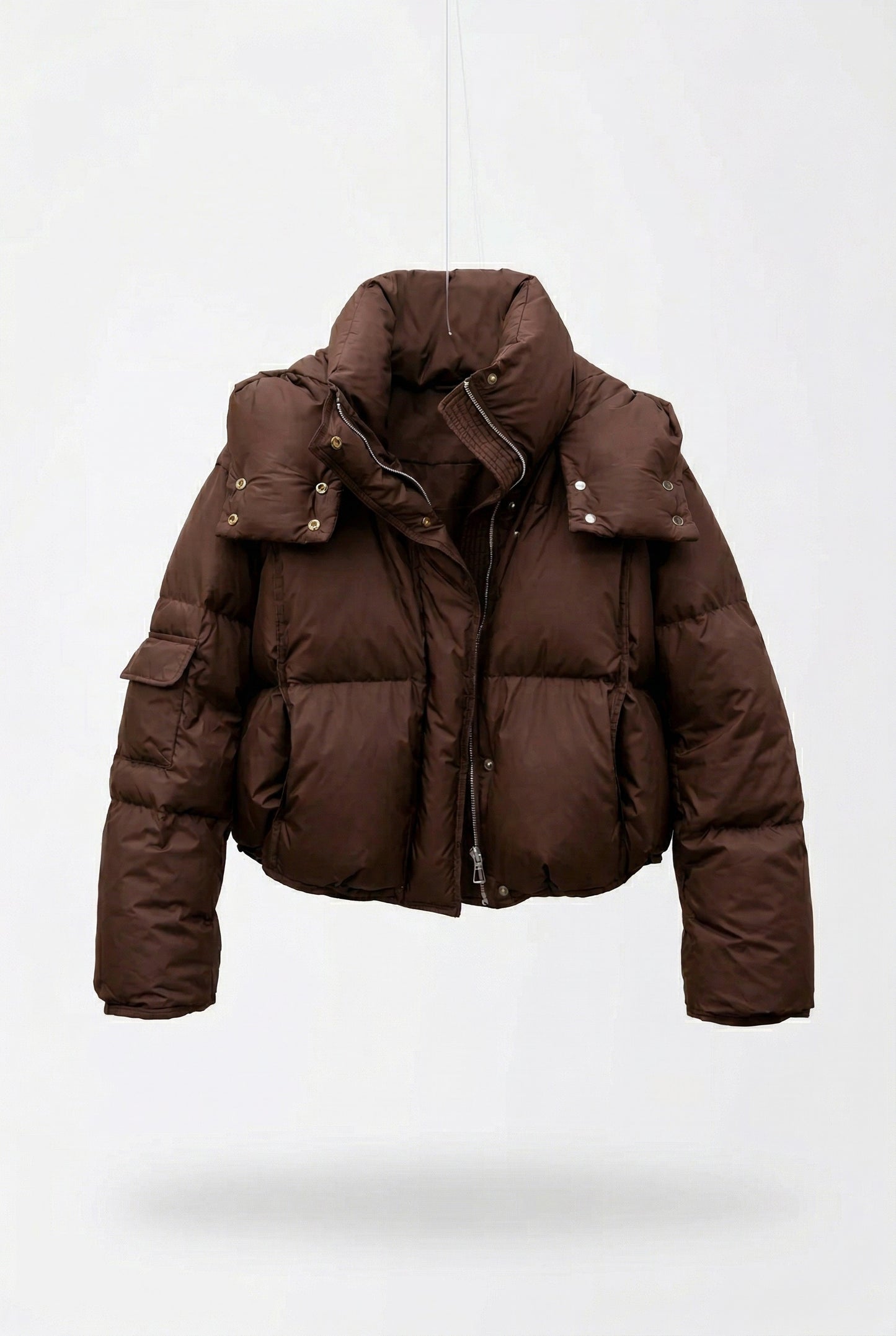 Faddox Puffer Jacket Cropped Dames Puffer Jas met Capuchon