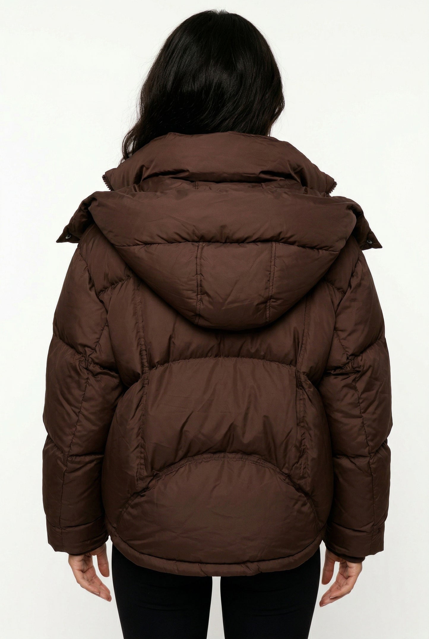 Faddox Puffer Jacket Cropped Dames Puffer Jas met Capuchon