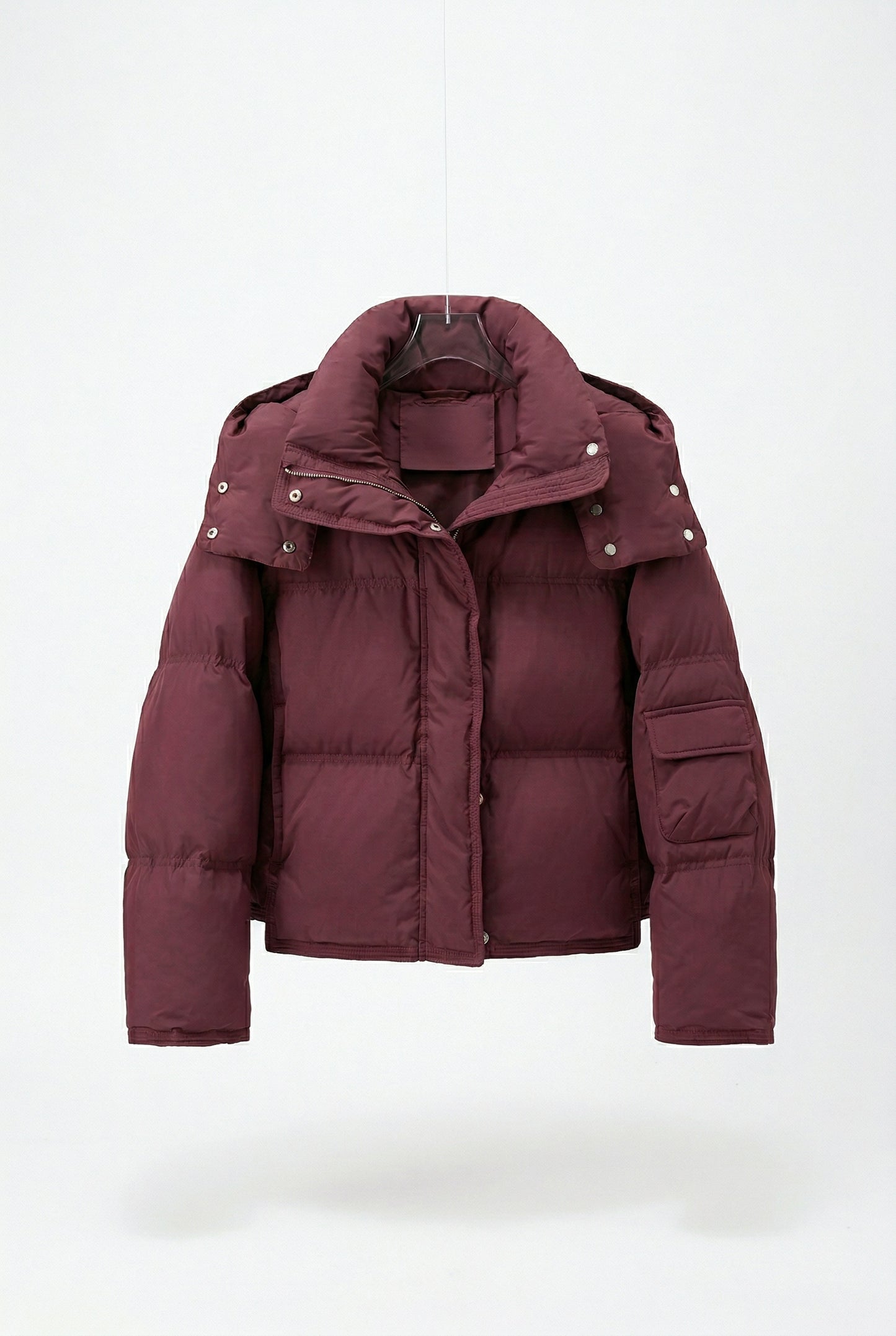 Faddox Puffer Jacket Cropped Dames Puffer Jas met Capuchon