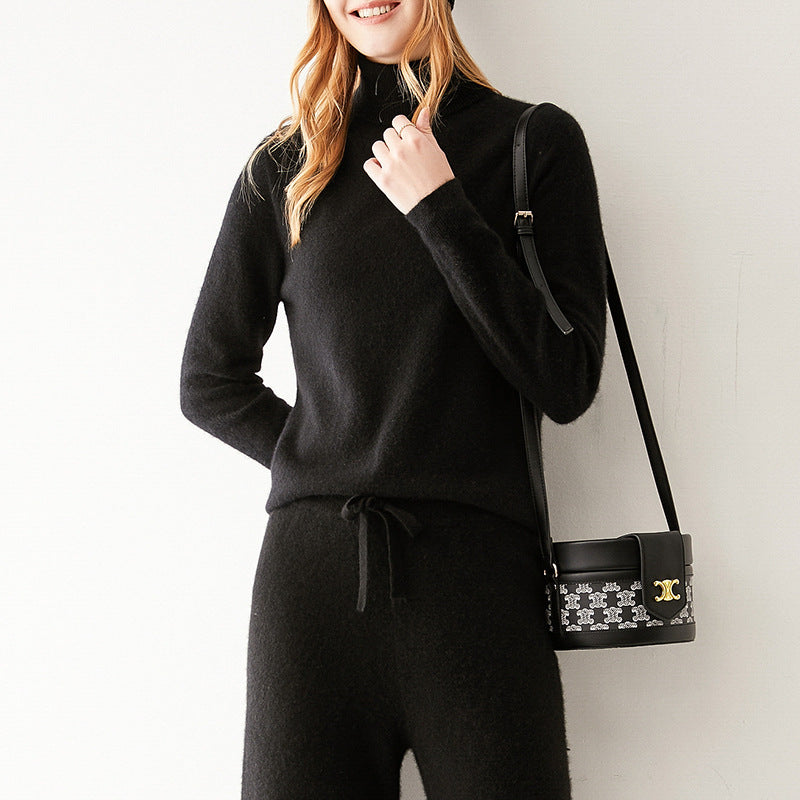 Celine Premium 100% Pure Kasjmier Coltrui Dames Luxe Fijngebreide Sweater