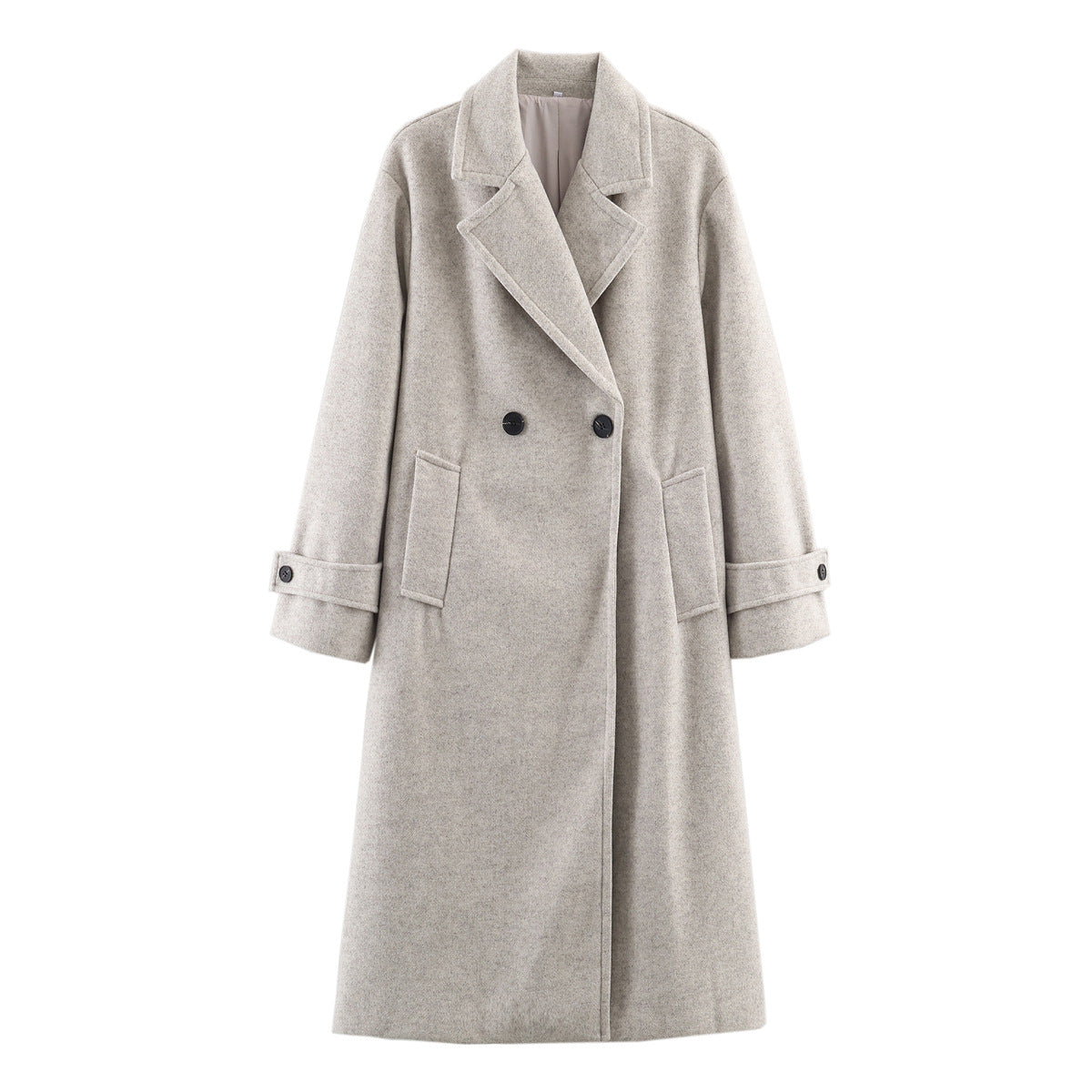 Santin Lange Voorjaarsjas Dames met Reverskraag Elegante Minimalistische Tussenjas