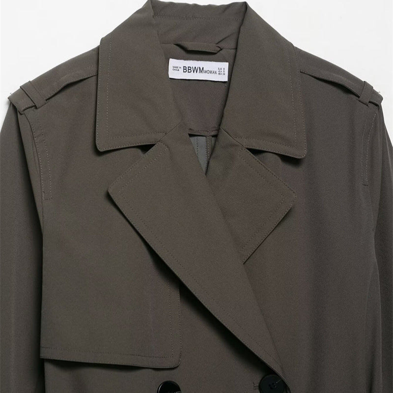 Madison Lange Dames Trenchcoat – Elegante Tijdloze Jas voor Lente & Herfst