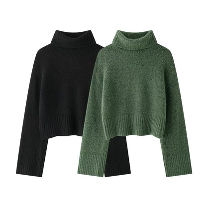 Sophie Cropped Turtleneck Sweater